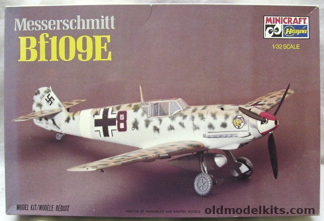 Hasegawa 1/32 Messerschmitt Me-109E (Bf-109E) - E-1 / E-5 / E-6 / E-4 Trop / E-3 / E-4 / E-7 / E-1B- E-3B and E-4B, 1073 plastic model kit